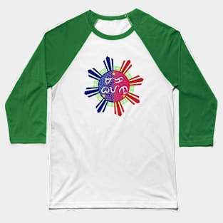 Baybayin word Makabayan (Patriotic) Baseball T-Shirt